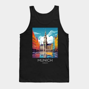 A Pop Art Travel Print of Munich - Germany Tank Top